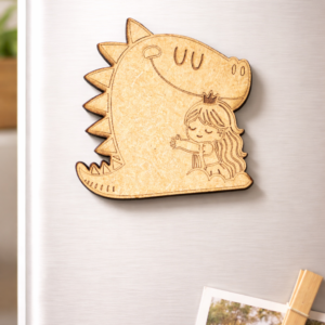 Imán de madera personalizado para Sant Jordi