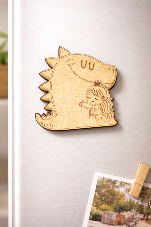 Imán de madera personalizado para Sant Jordi