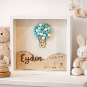 Cuadro nacimiento personalizado en madera