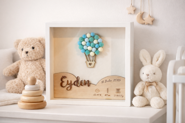 Cuadro nacimiento personalizado en madera